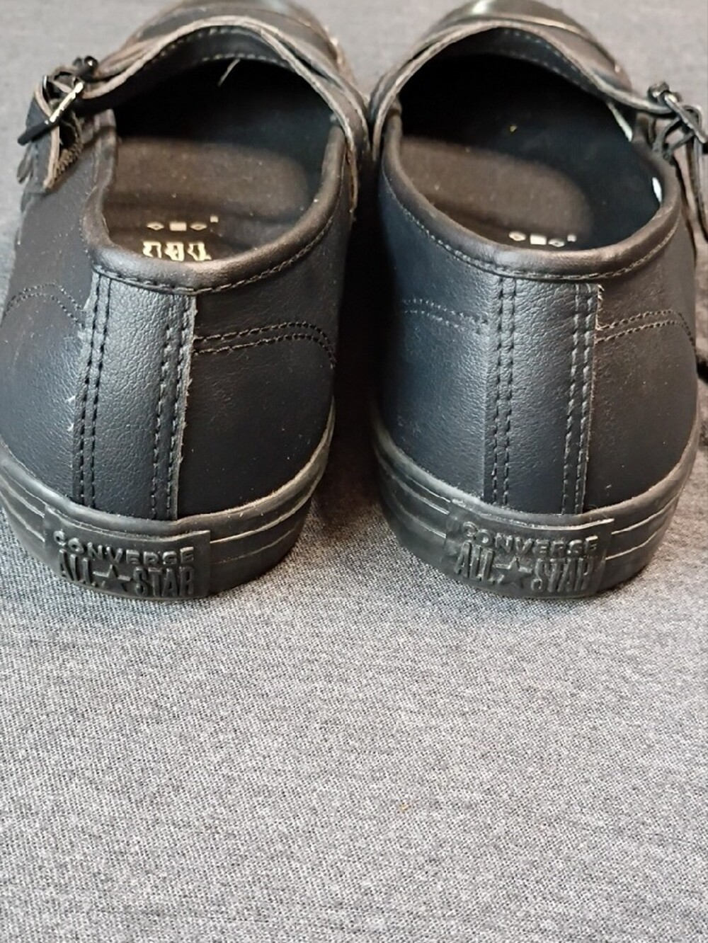 Converse Black Double-Strap Mary Jane Sneakers - Picture 3 of 8